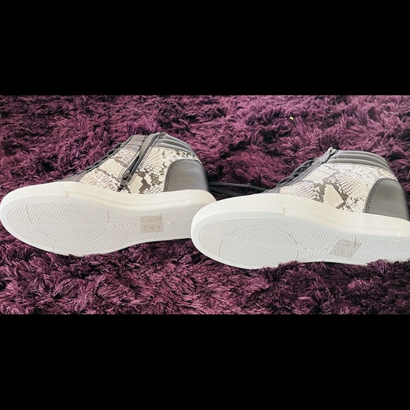 COPY - Black Ankle Booties with Side Animal Print Design. - Picture 2 of 6